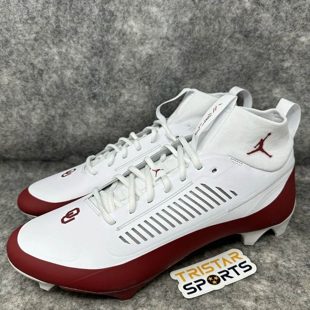 Jordan Vapor Edge Pro 2 Football Cleats Mens Sz 15 Wide Oklahoma Sooners PE